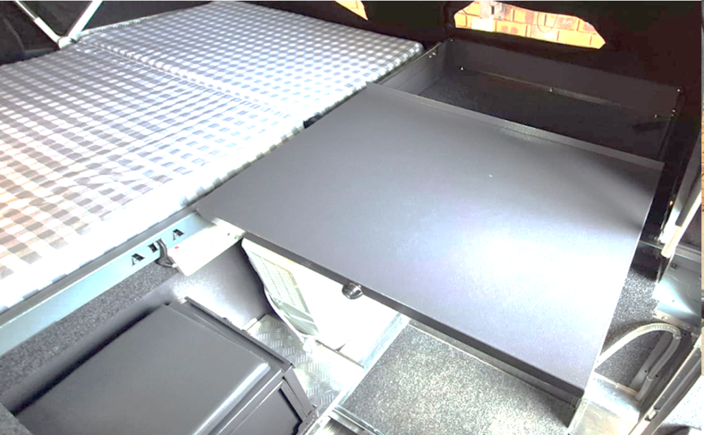 Inside Sliding Table and Storage Open 2