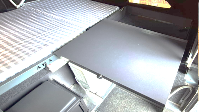 Inside Sliding Table and Storage Open 2