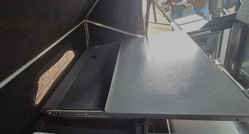 Inside Sliding Table and Storage Open 4