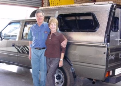 with their AHA-45, collected at the AHA Outdoor Systems factory.