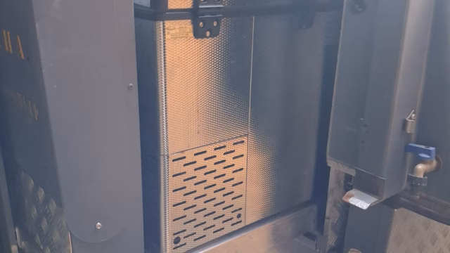 National Luna 60 litre fridge on its slider in a pre-owned 2021 AHA Transformer.