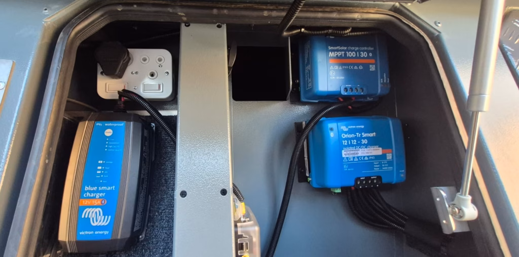 Outside left hand electrical compartment of a pre-owned 2024 AHA Transformer.