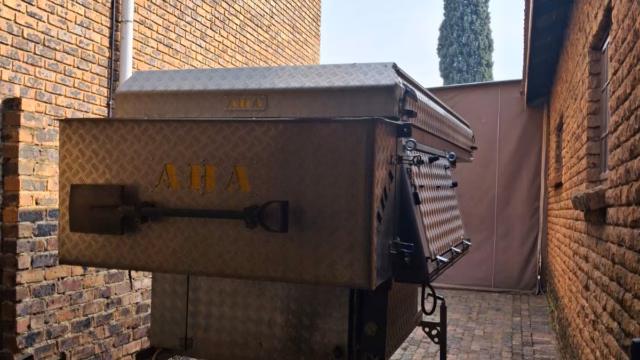 Back of a pre-owned 2021 AHA Transformer, with the spare wheel carrier fitted.