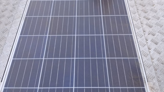 Solar panel of 160 watt with its controller on a pre-owned 2021 AHA Transformer.