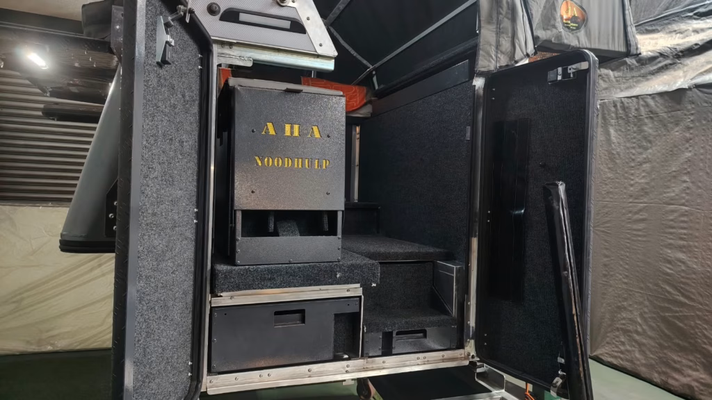 Inside a pre-owned 2024 AHA Transformer with the unit opened up.