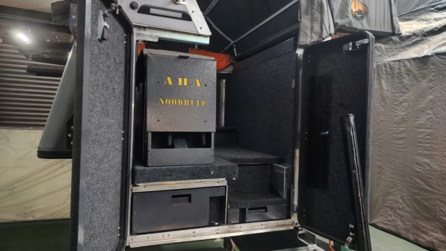 Inside a pre-owned 2024 AHA Transformer with the unit opened up.
