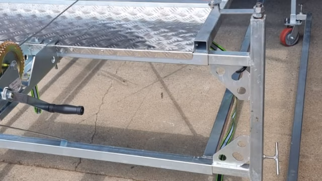 Off-loading legs fitted to a pre-owned 2023 AHA Transformer.