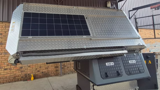 Roof and sun panel seen from the left hand side of a 2023 AHA Transformer.