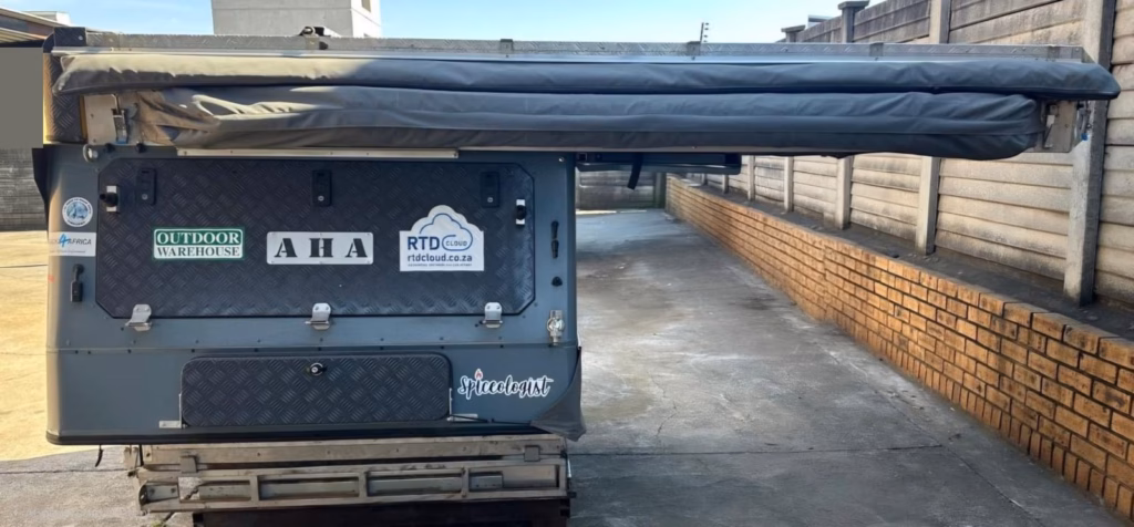 Right hand side kitchen compartment closed on a 2025 AHA Transformer.